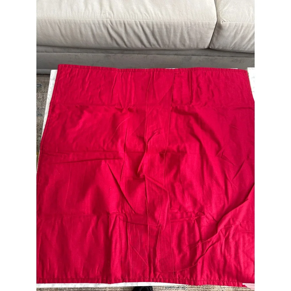 Pottery Barn Noelle Star Handcrafted Applique Quilted Euro Sham Red 26x26